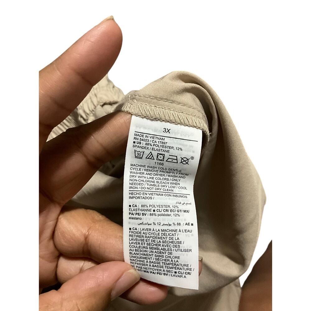 Old Navy StretchTech High-Waist Wide-Leg Split Pants 3X NWT Stone Quick-Dry - Picture 8 of 10